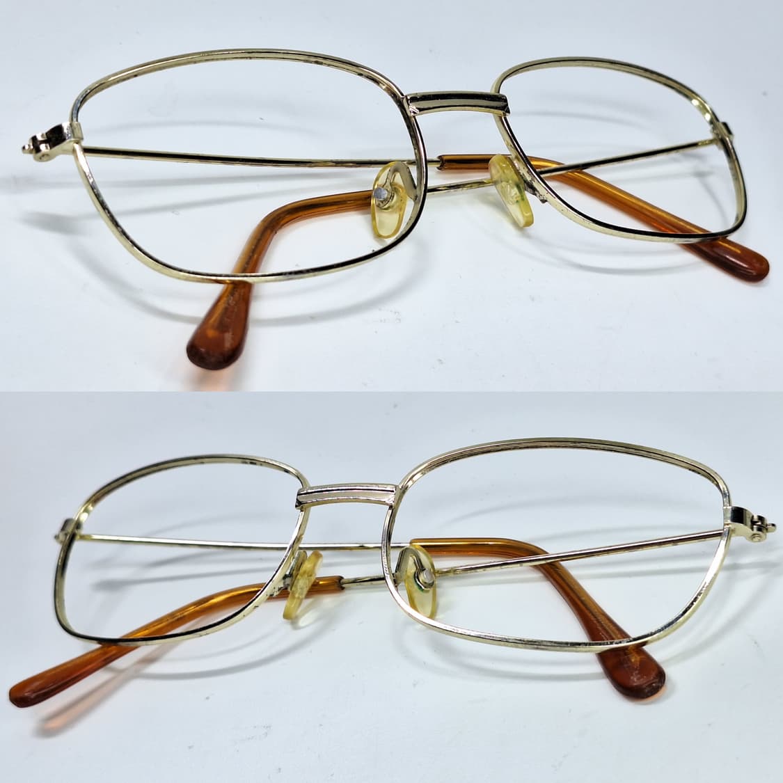 90s 일본 빈티지 스퀘어 메탈 안경테 134mm 클래식 레트로 복고 상품이미지10