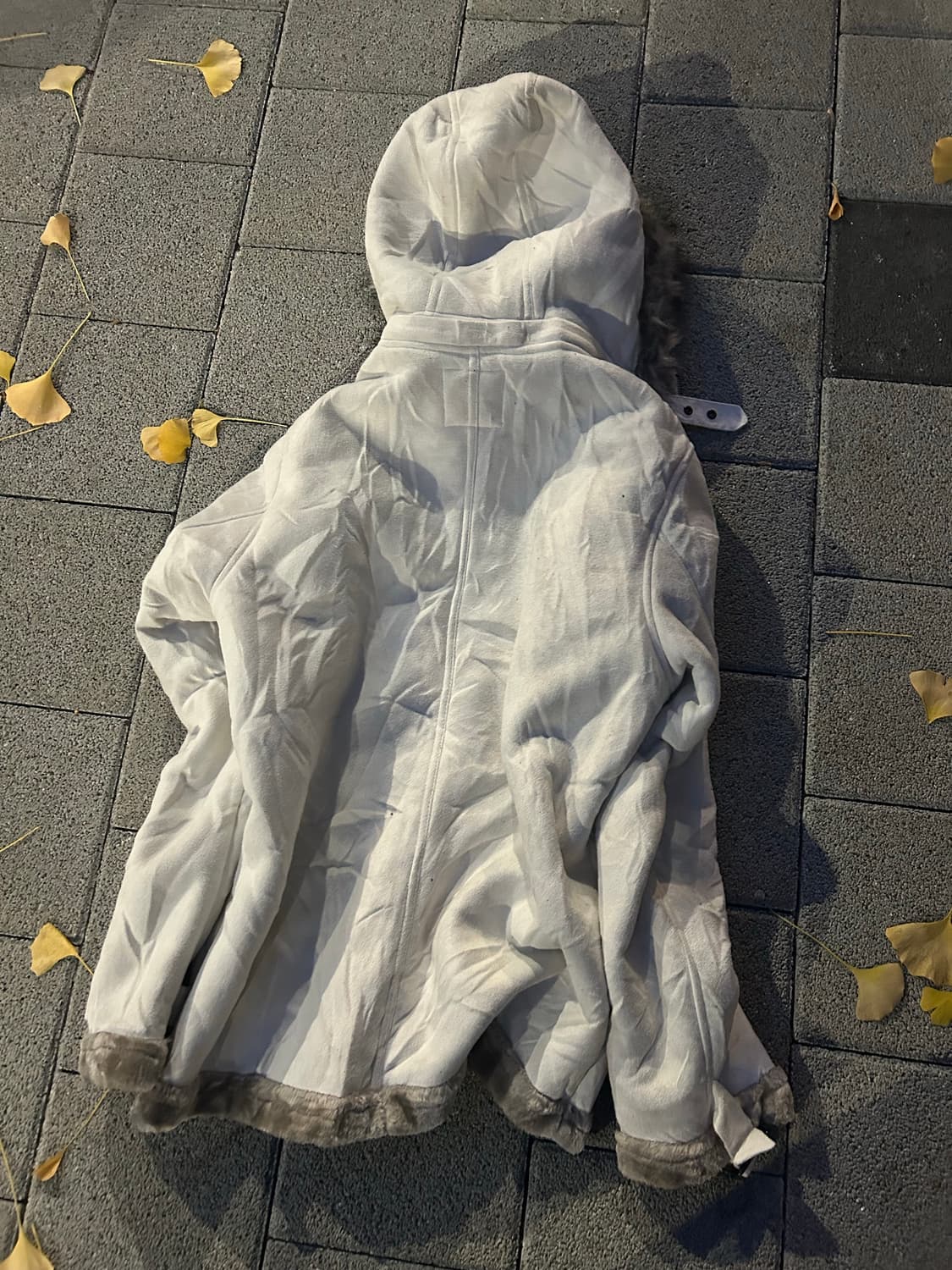 2000s JPN v-kei 화이트 퍼 무스탕 자켓 상품이미지3