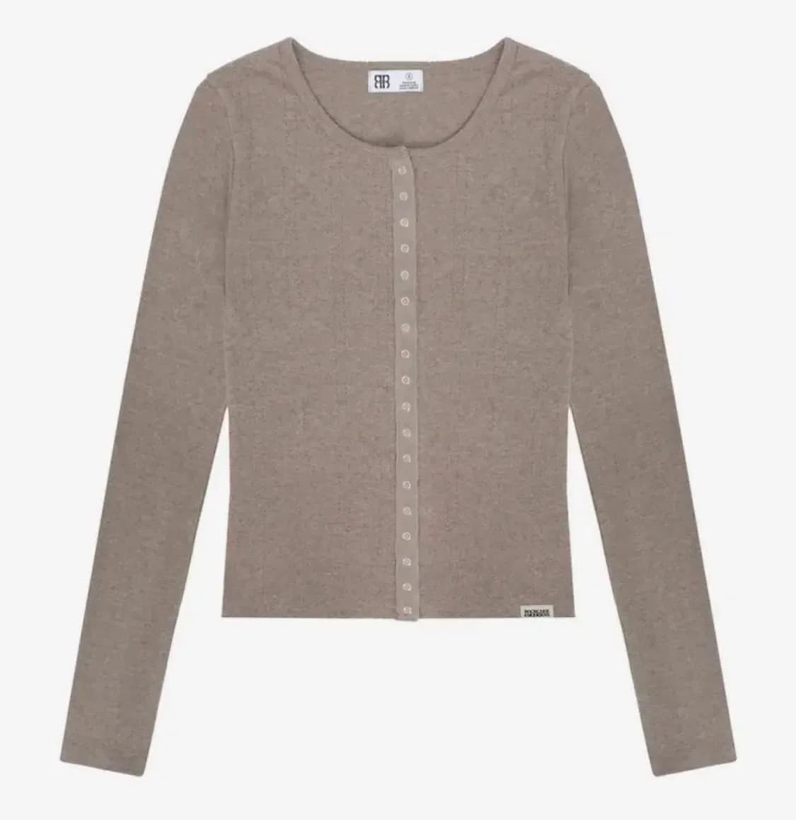 락케이크 punching button top 펀칭 버튼 탑 브라운 상품이미지1