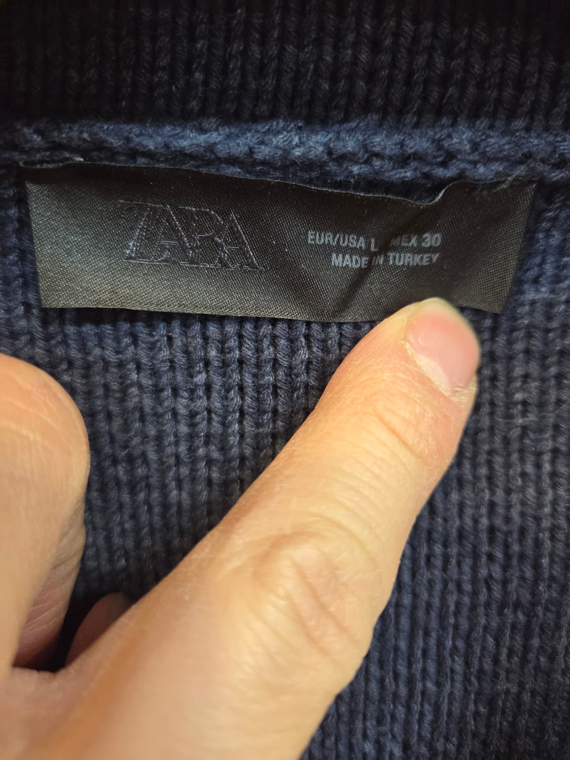 자라 여성 웨스턴 스냅버튼 스티치 니트 자켓 L 상품이미지3