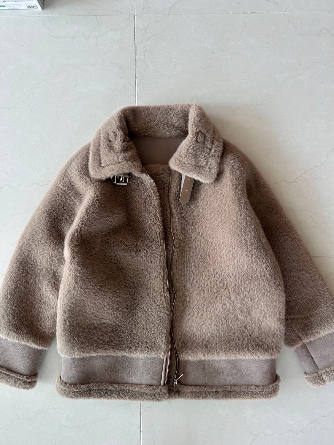 무스탕 퍼 자켓 브라운 상품이미지1