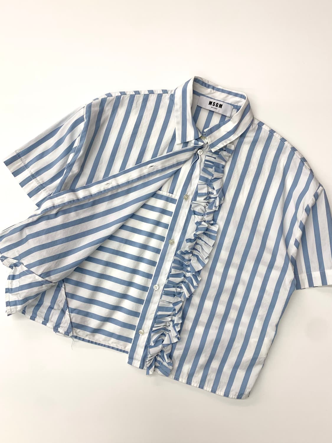 MSGM 스트라이프 프릴 블라우스 상품이미지2