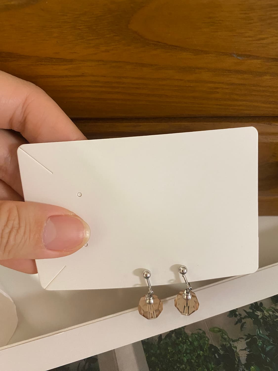 골드브라운 크리스탈 귀걸이 상품이미지2