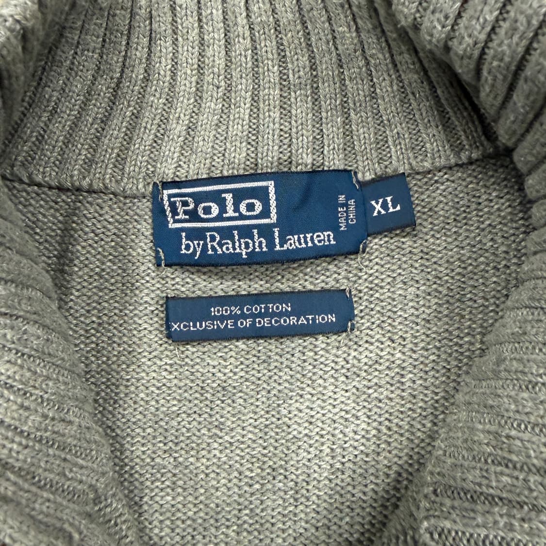 (XL)00s 폴로 랄프로렌 코튼 하프집업 니트(그레이) 상품이미지2