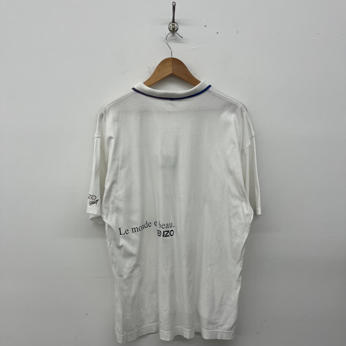 KENZO 겐조 화이트 카라 반팔 폴로티 남XL 상품이미지7