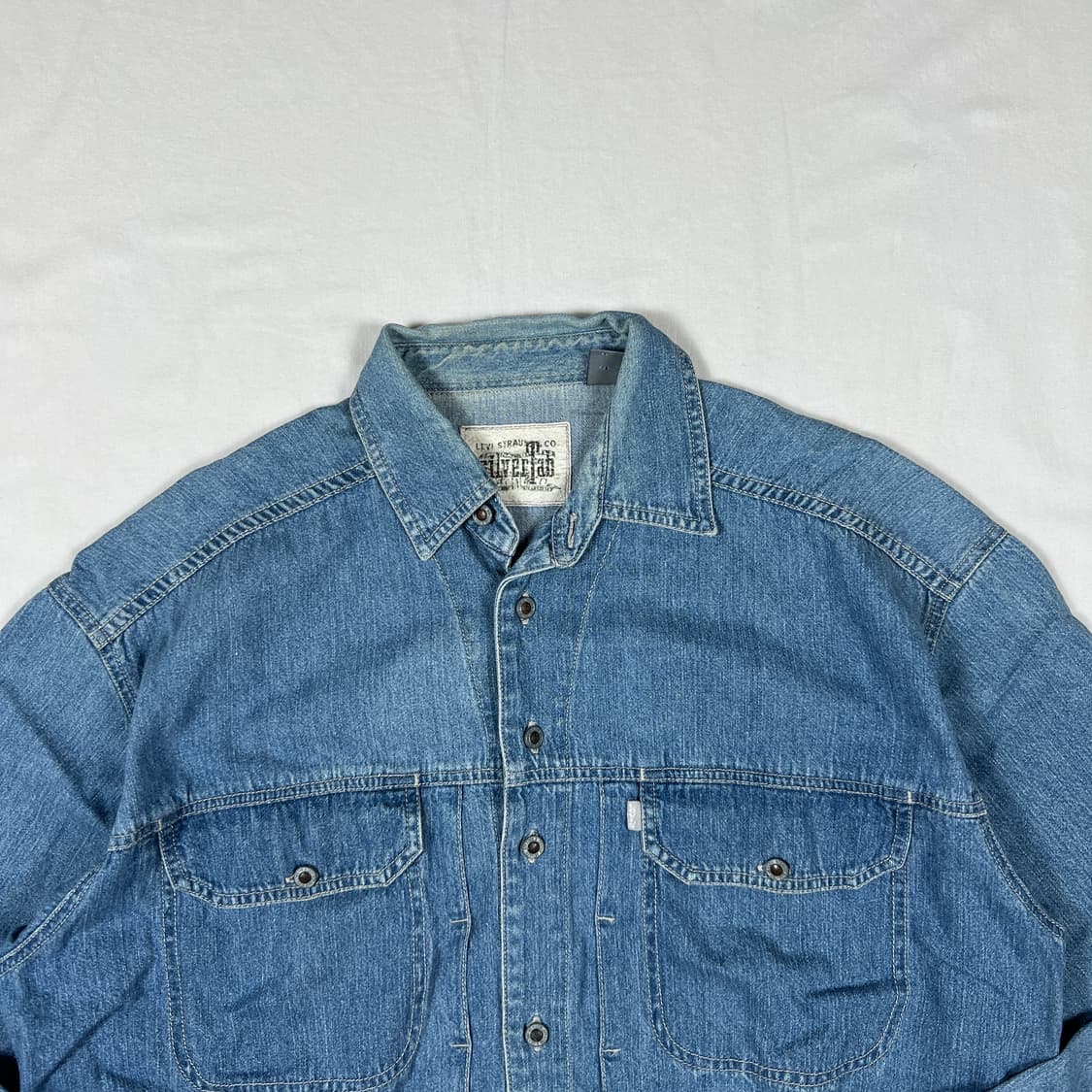90‘s 리바이스 levis 실버탭 포켓 데님셔츠 남방 상품이미지2