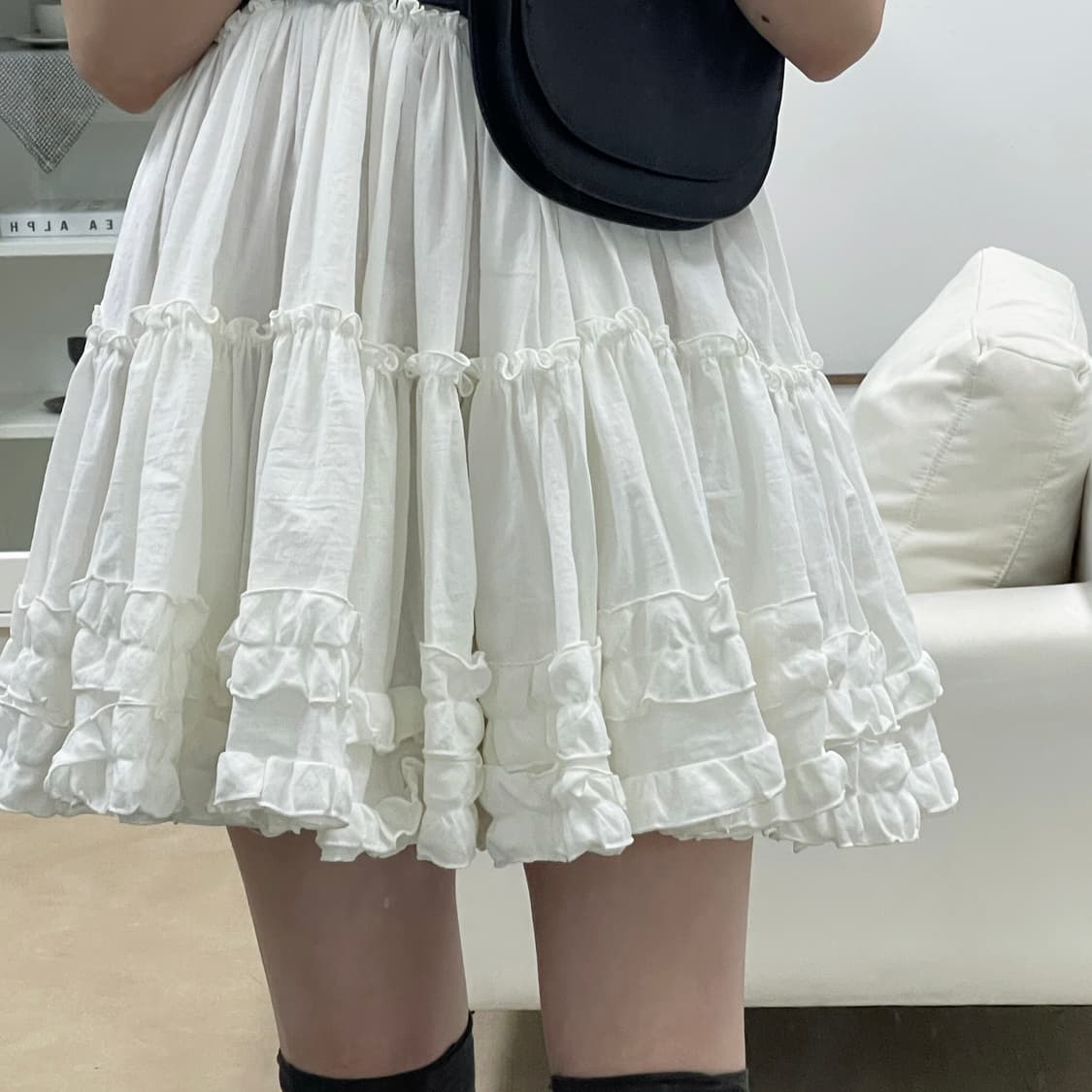 슬리브리스 캉캉 미니 원피스 상품이미지4