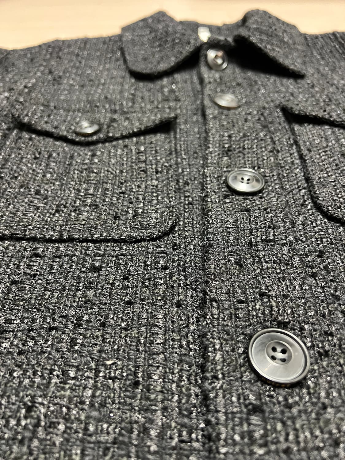 noirer 트위드 크롭 자켓 블랙 / 52 상품이미지4