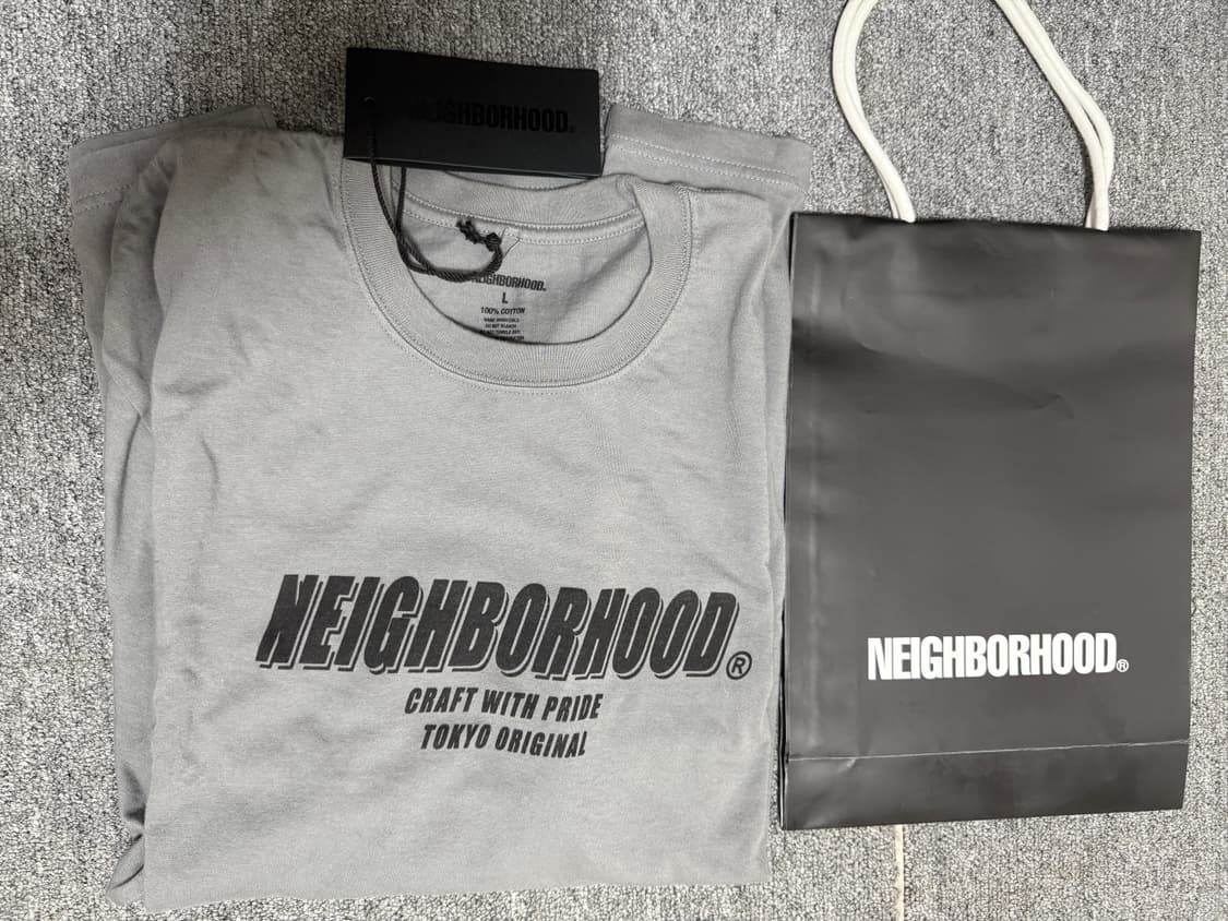 네이버후드 티셔츠 그레이 L(새상품) 상품이미지1