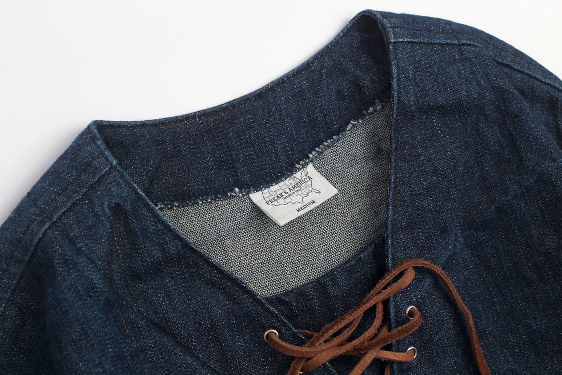 FREAK’S AMERICA Lace Up Denim Pullover M 상품이미지5