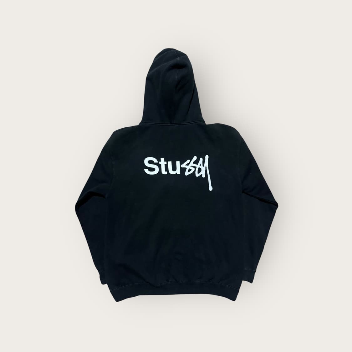 90s USA Made 스투시 블랙 후디 L 상품이미지4