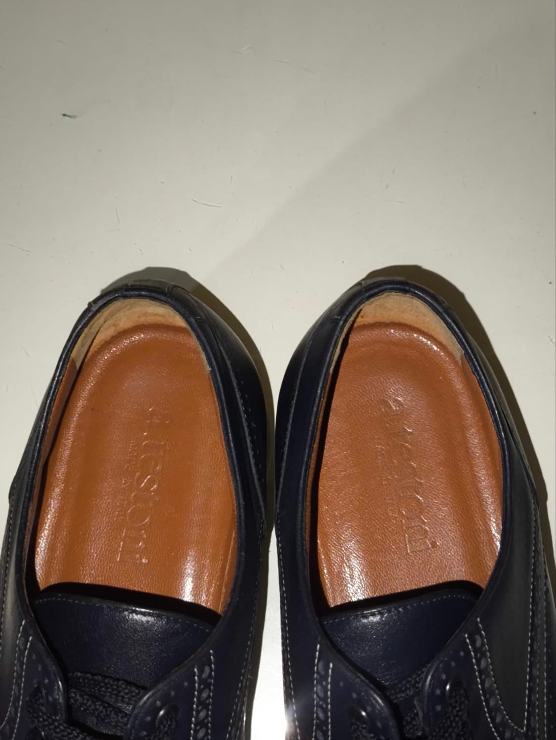 8 270mm 테스토니 네이비 윙팁 더비슈즈 구두 상품이미지6
