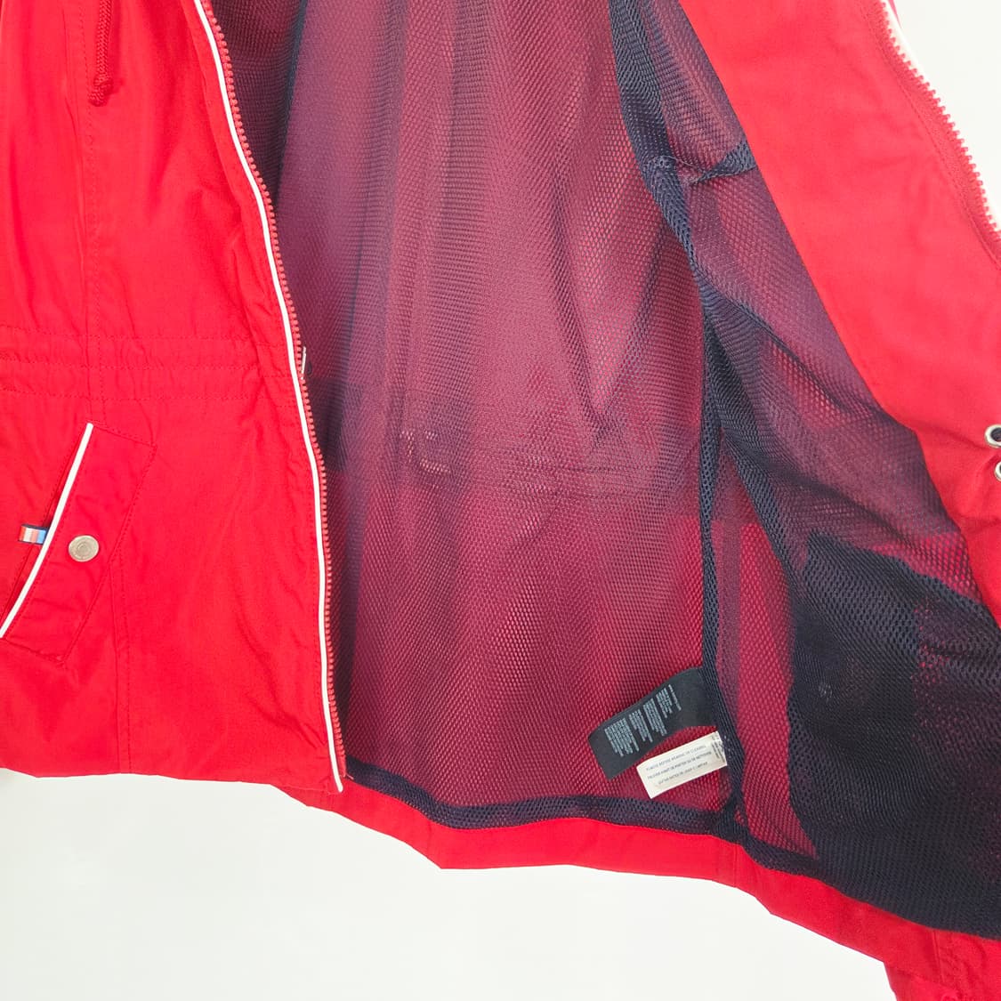 [TOMMY HILFIGER] 타미힐피거 레드 집업 바람막이 자켓 XS 상품이미지7