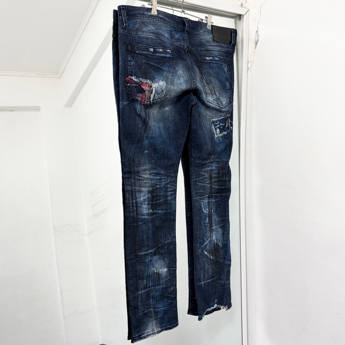 버커루 데미지 패치워크 데님 팬츠 상품이미지5
