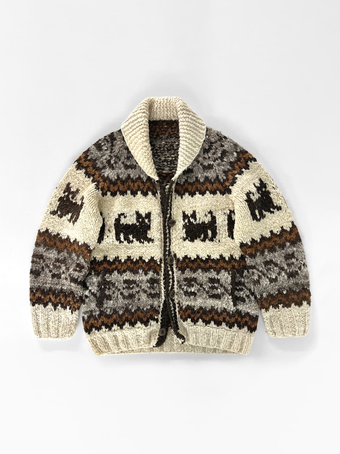 (Rare) 빈티지 고양이 패턴 코위찬 스웨터 상품이미지1