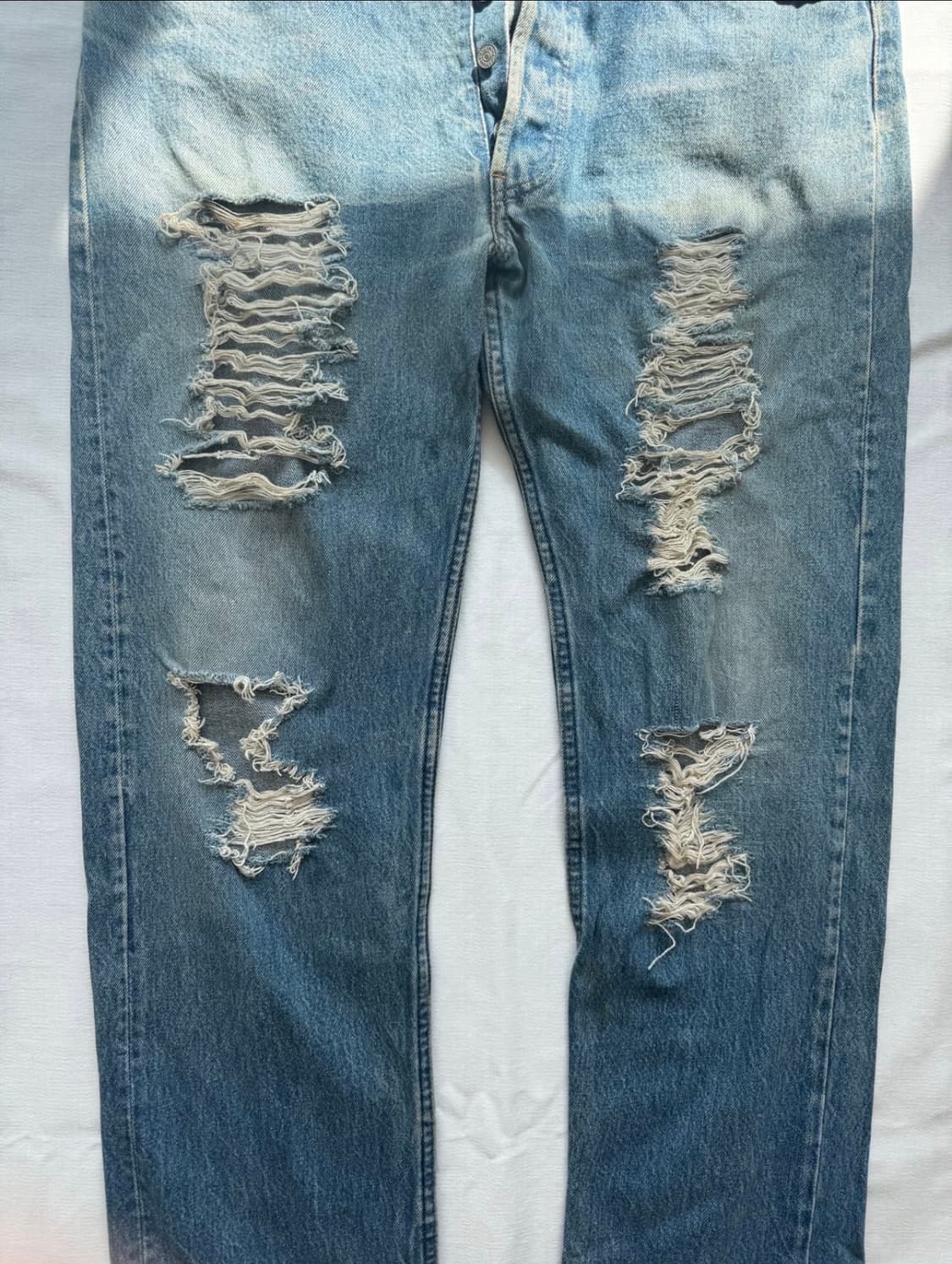 80's 리바이스 501디스트로이드 데님팬츠 36X32 상품이미지4