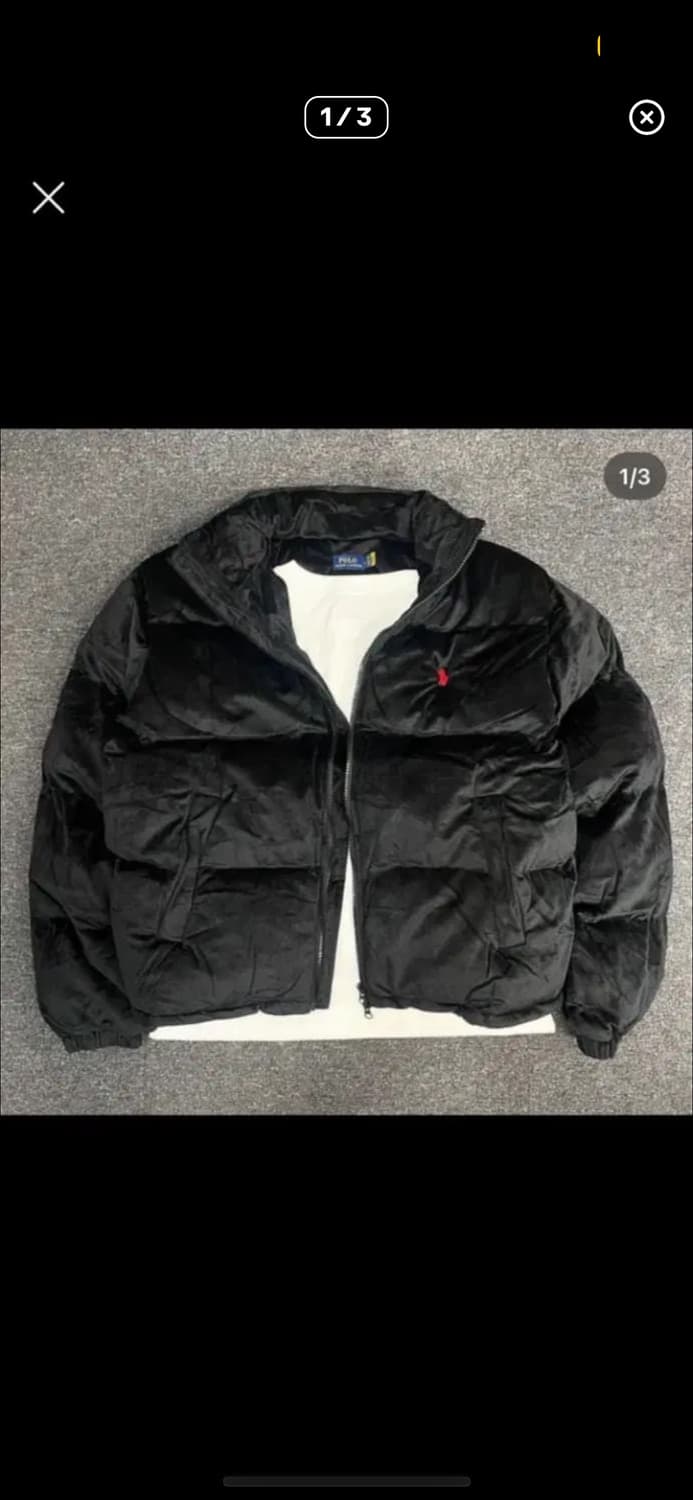 (구매글)폴로 벨벳 패딩 블랙 L 구해요 상품이미지1