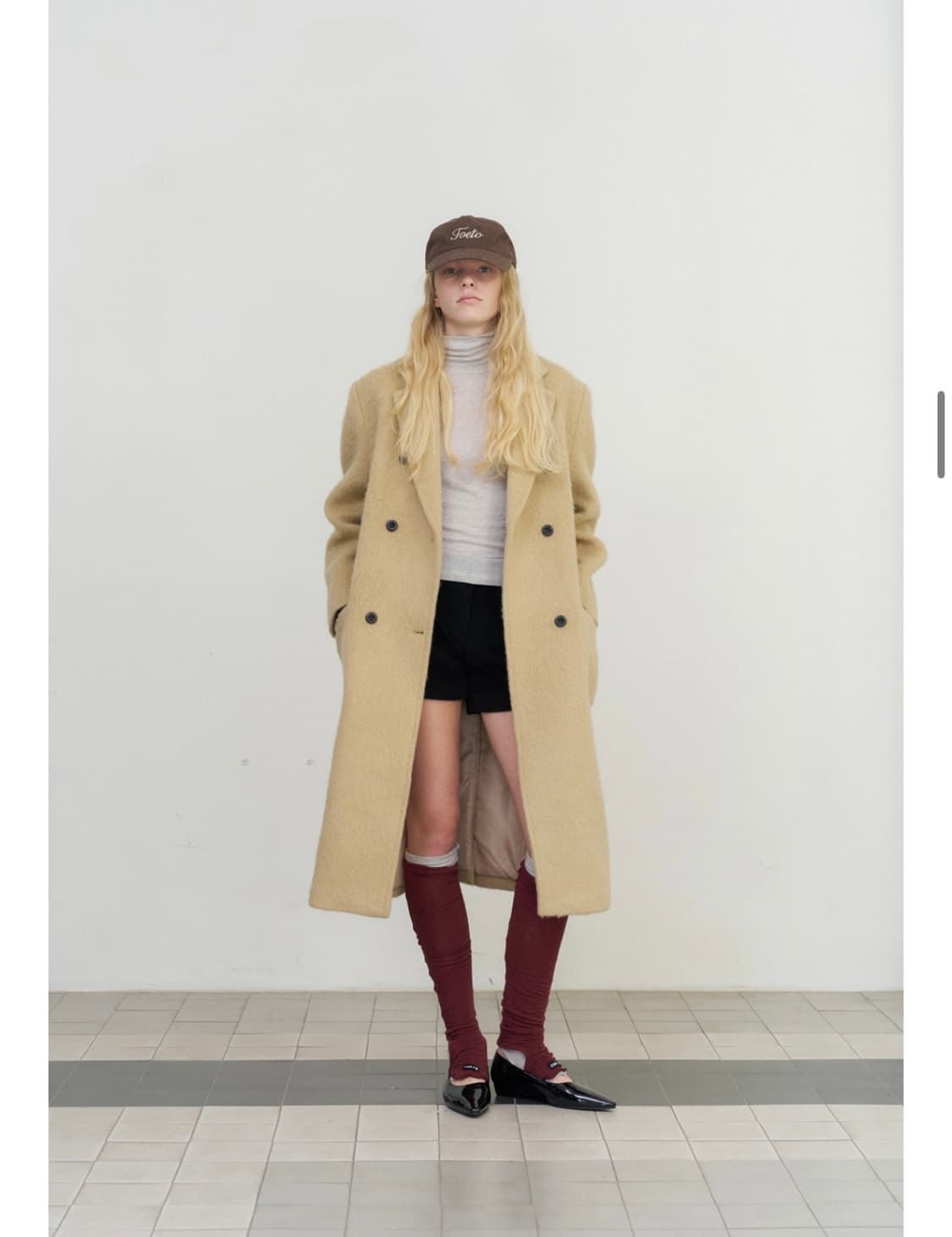 포에토 알파카 더블 코트 상품이미지2