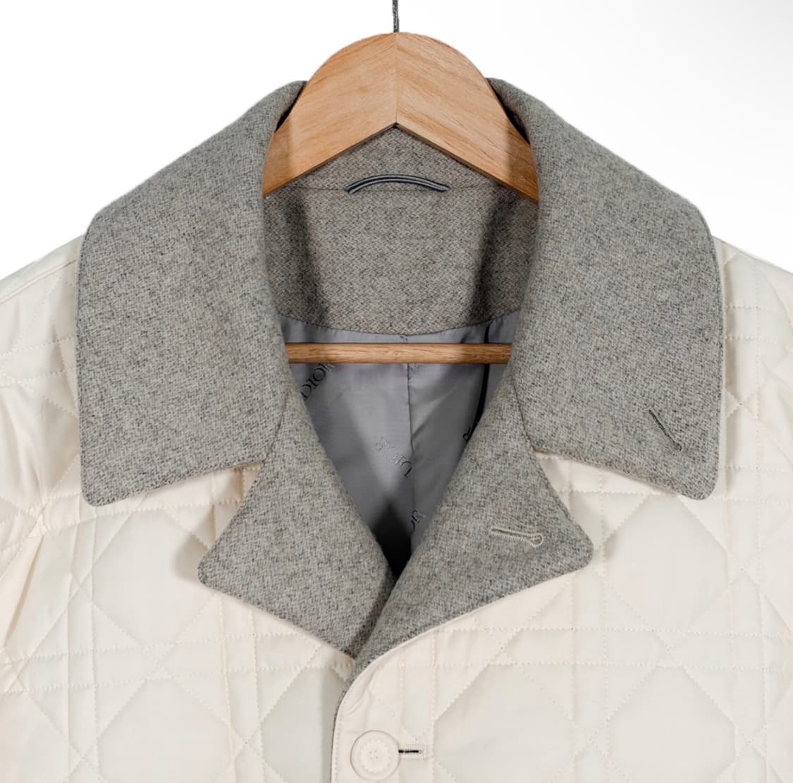 [52] 디올 남성 에크루 까나쥬 블렌드 크롭 블루종 자켓 베이지 그레이 상품이미지3