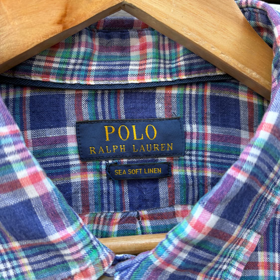 Polo 폴로 체크 린넨 반팔 셔츠 상품이미지3