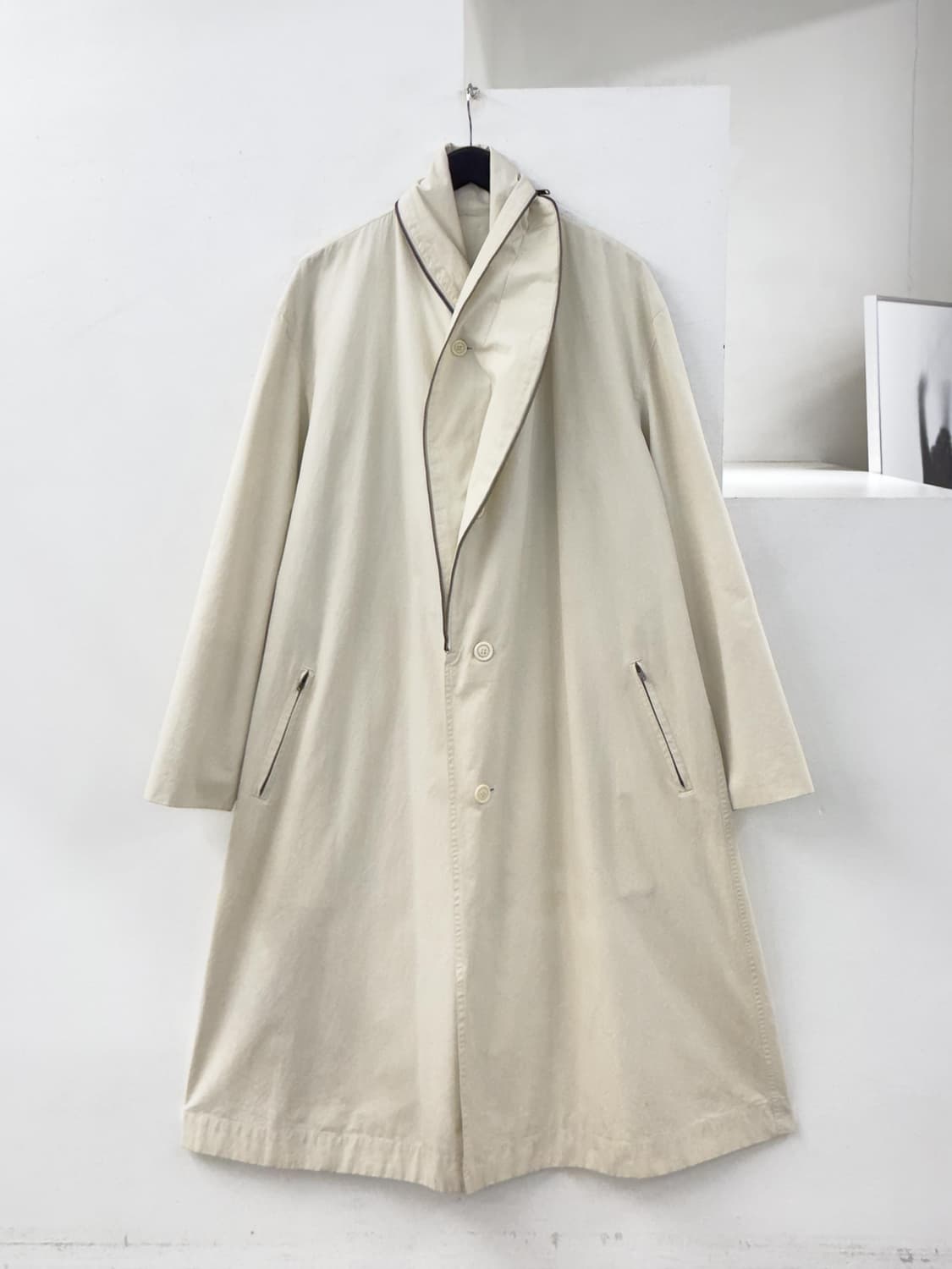 80s 이세이미야케 지퍼 숄카라 코트 상품이미지1