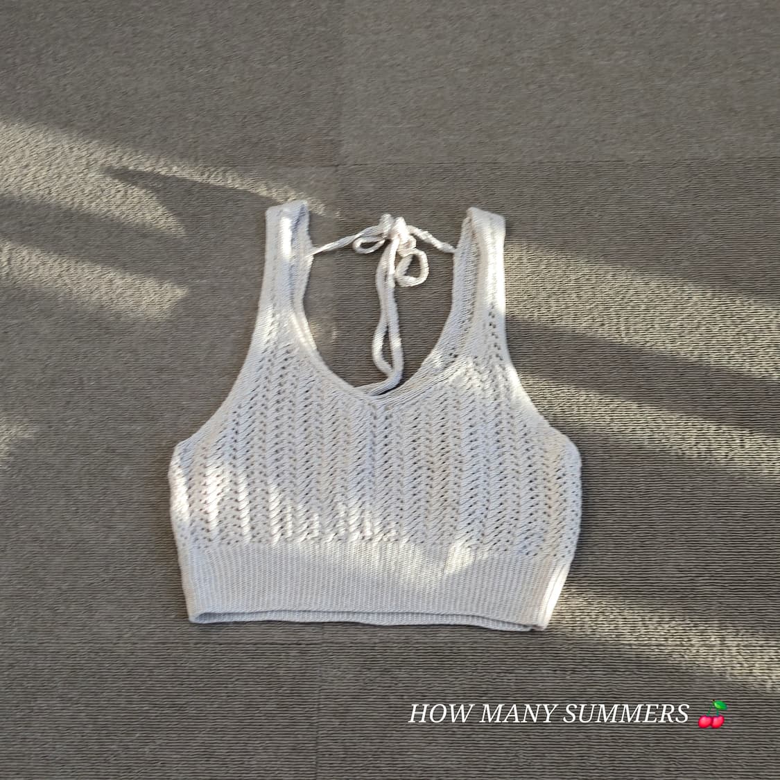 아이보리 여름 니트 슬리브리스 탑  상품이미지6