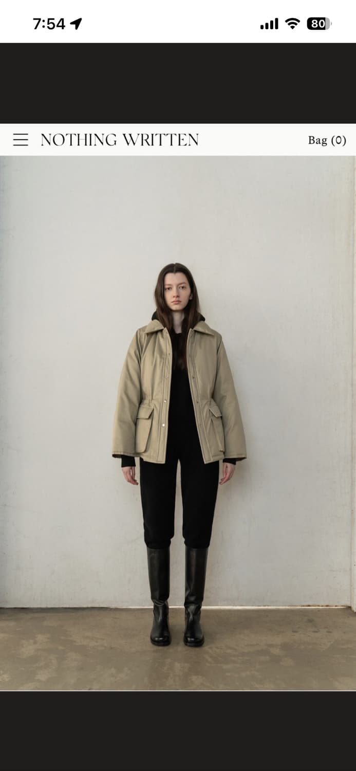 낫띵리튼 motti goose down jacket 블랙 상품이미지3