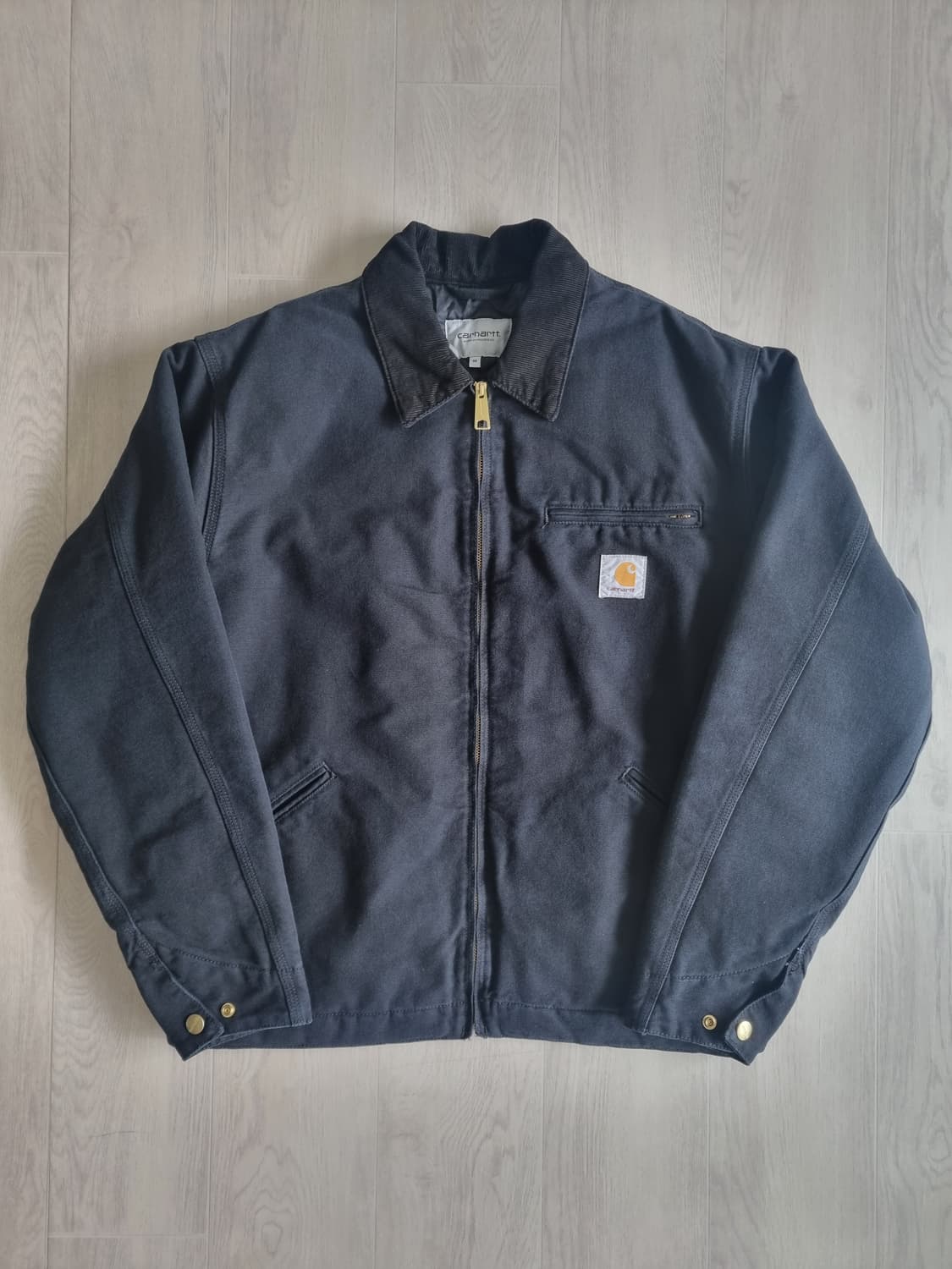 칼하트 WIP 오가닉 디어본 캔버스 OG 디트로이트 자켓 블랙 에이지드 상품이미지1