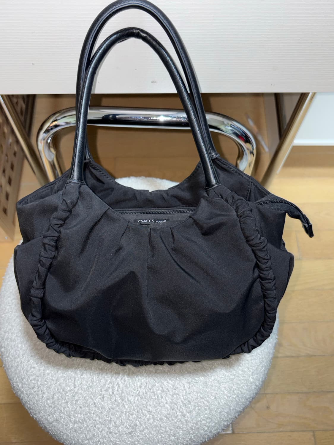 Y'SACCS Yohji Yamamoto 요지야마모토 셔링 토트/숄더백 상품이미지2