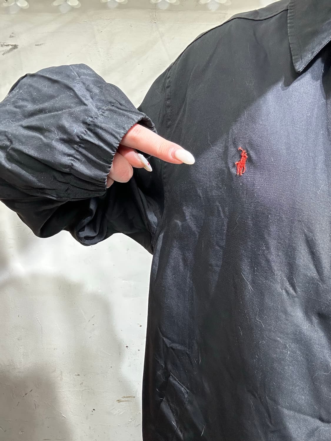 폴로 랄프 로렌 블랙 레드 포니 오버핏 블루종 자켓  상품이미지4