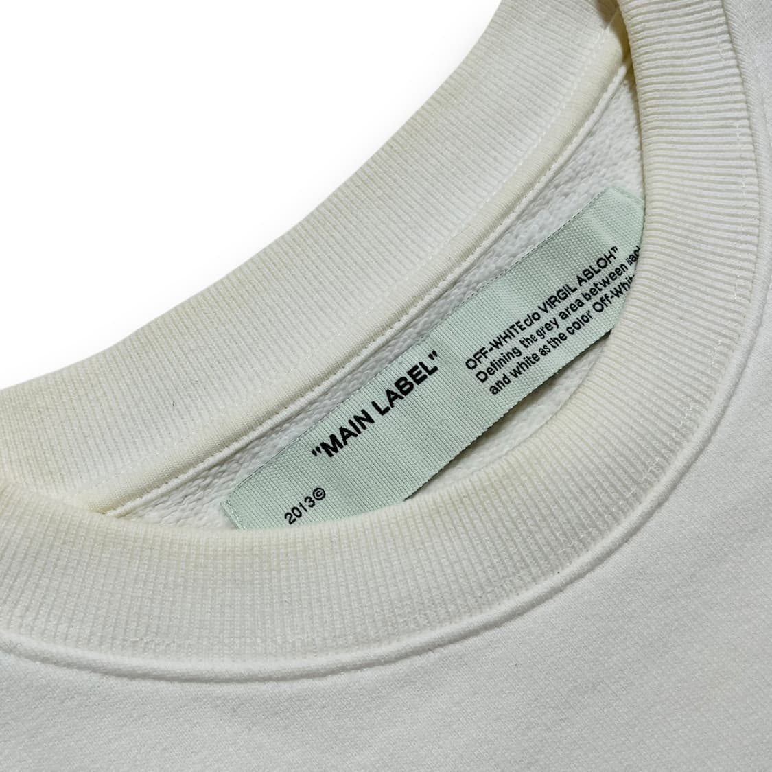 오프화이트 20ss 테이프 애로우 화이트 맨투맨 상품이미지6