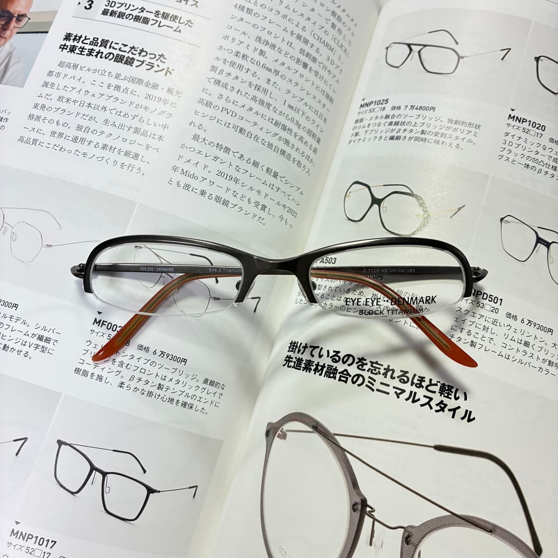 EYE EYE DENMARK 덴마크 티타늄 건실버 반무테 안경 상품이미지1
