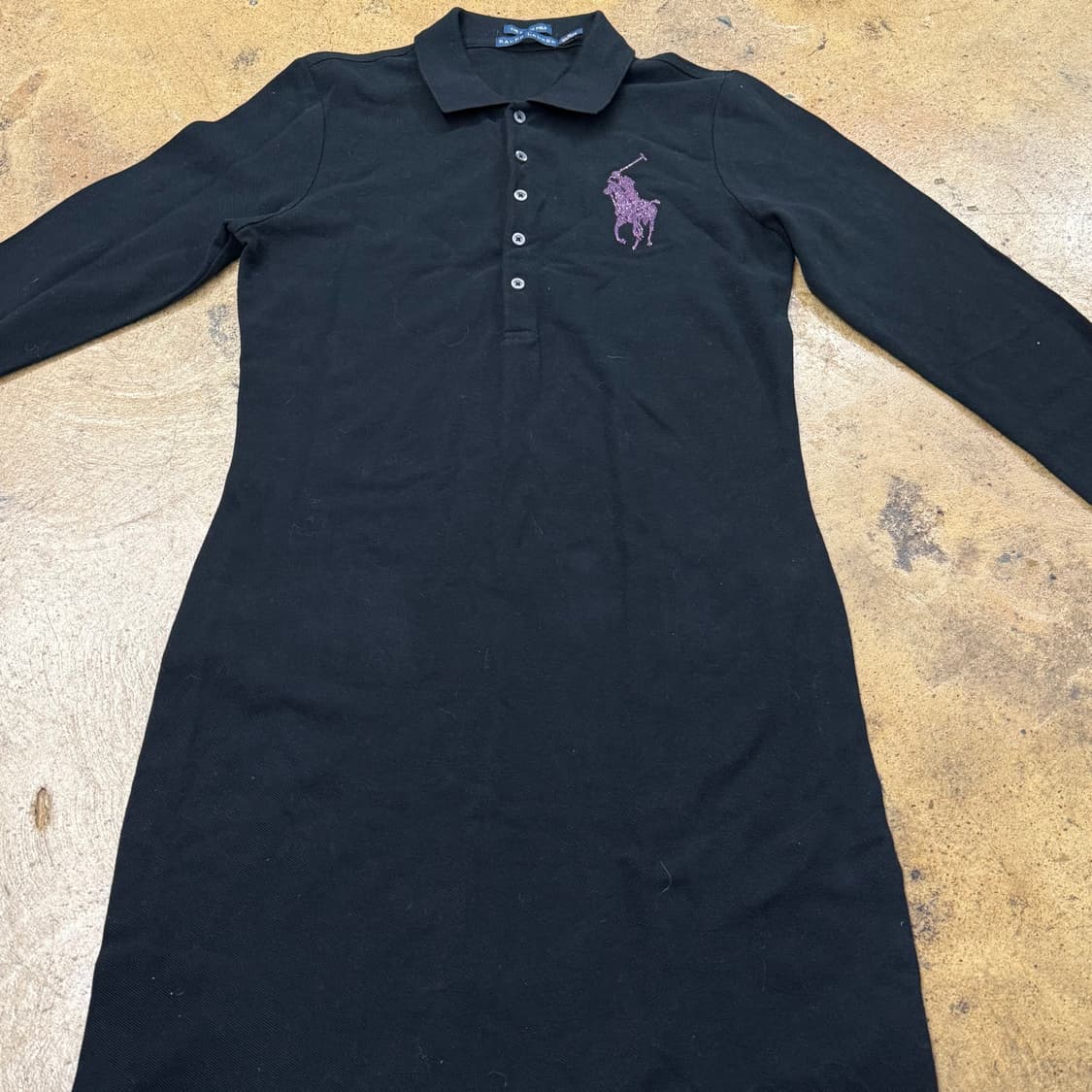 [정품/M] 폴로 랄프로렌 긴팔 원피스 블랙 b17 상품이미지3
