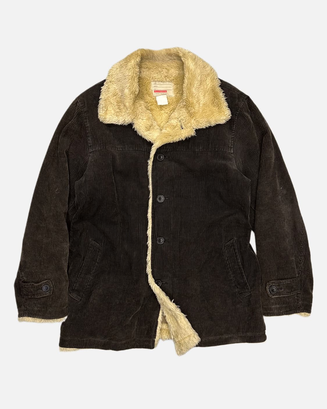 brown corduroy fur lining jacket 상품이미지1