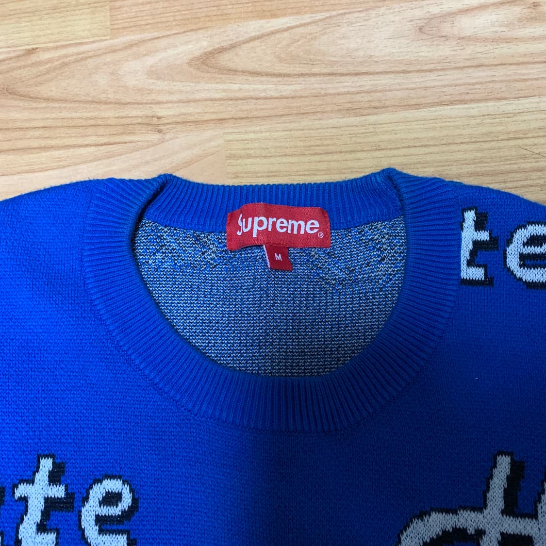 슈프림 13FW 헤이트 스웨터 니트 블루 미디엄 상품이미지3