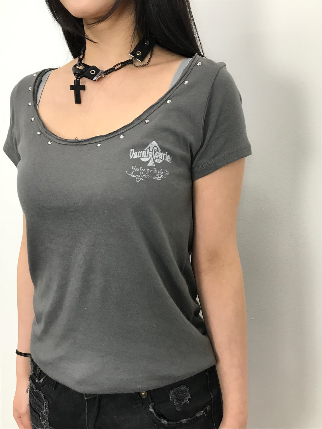 Jpn Studded Y2k Graphic Grunge Tee 상품이미지3