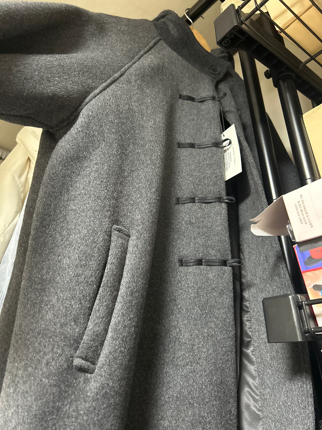 미세키서울 후디롱더플코트 차콜 상품이미지2