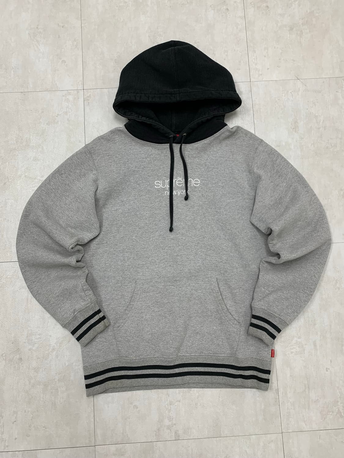 슈프림 클래식 로고 투톤 후드티 FW15 #592 상품이미지1