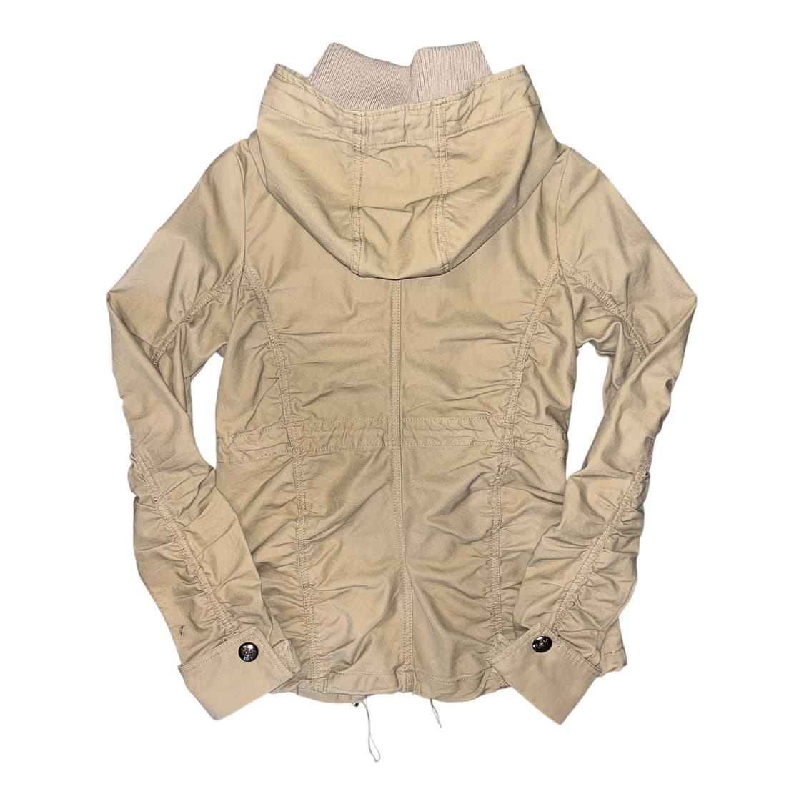 셔링 후드 면 야상 자켓 y2k갸루펑크 상품이미지4