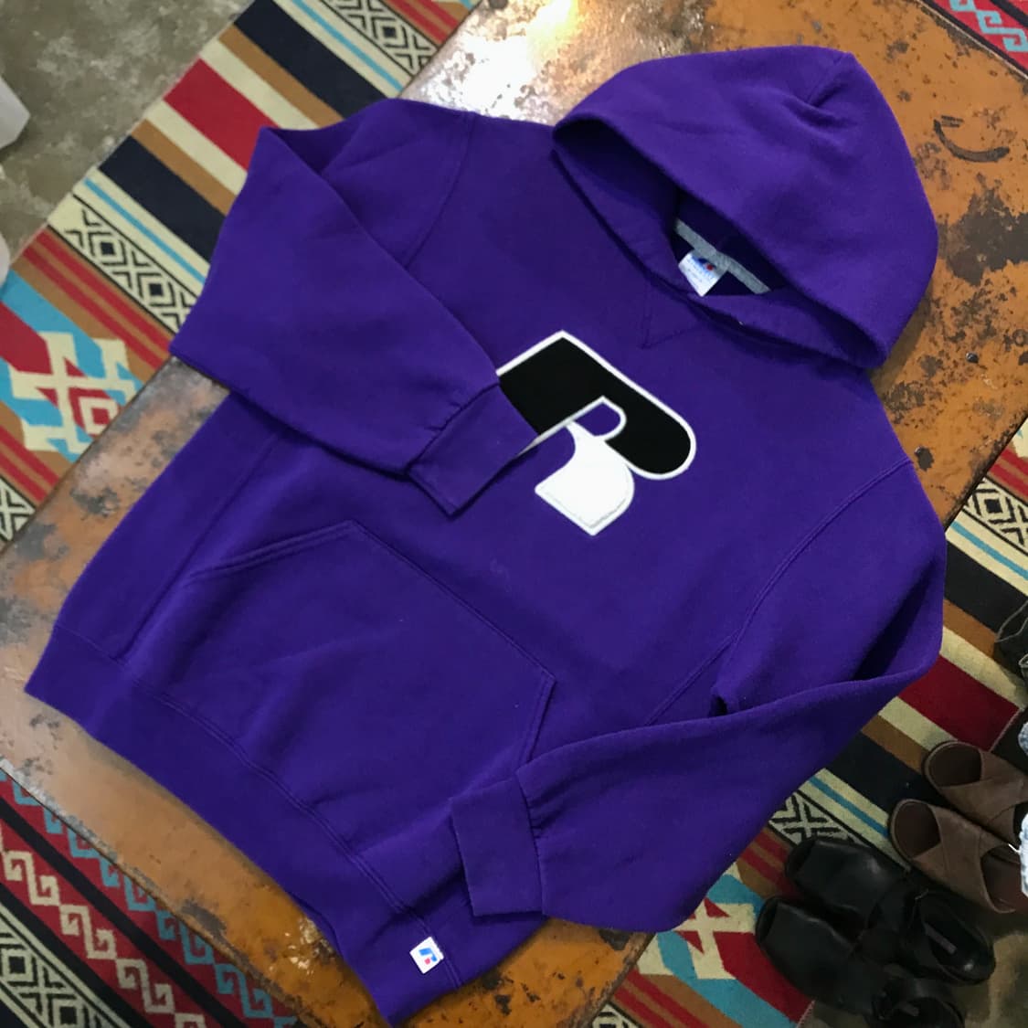 러셀 퍼플 시그니처 로고 기모 후디 남성 102 여성 프리사이즈 상품이미지2