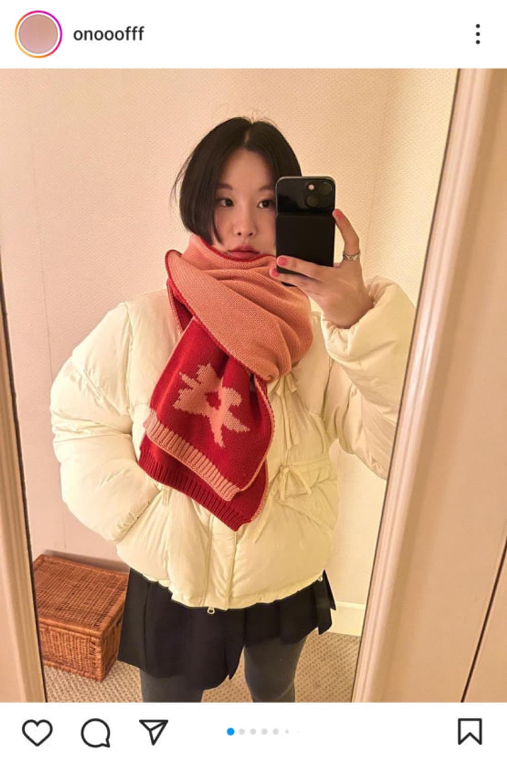 시눈 플라워 자카드 머플러 목도리 스카프 상품이미지4