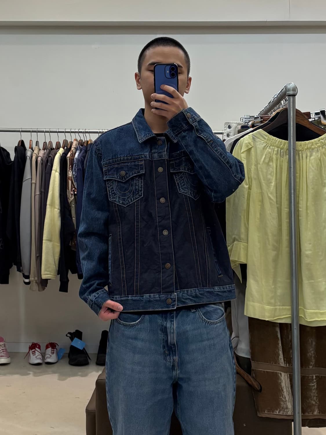 트루릴리전 퀼팅 데님 트러커 자켓 상품이미지8