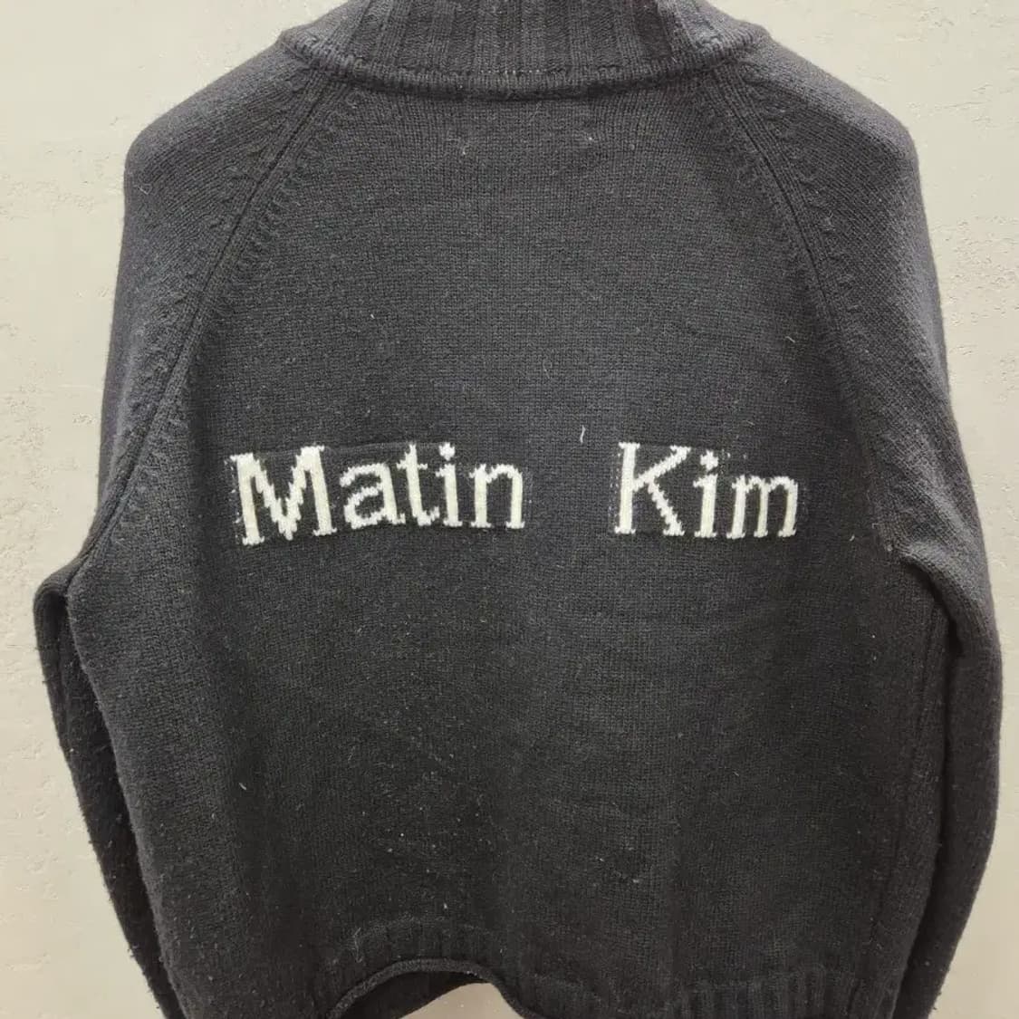 마뗑킴 블랙 집업 니트 M 상품이미지3