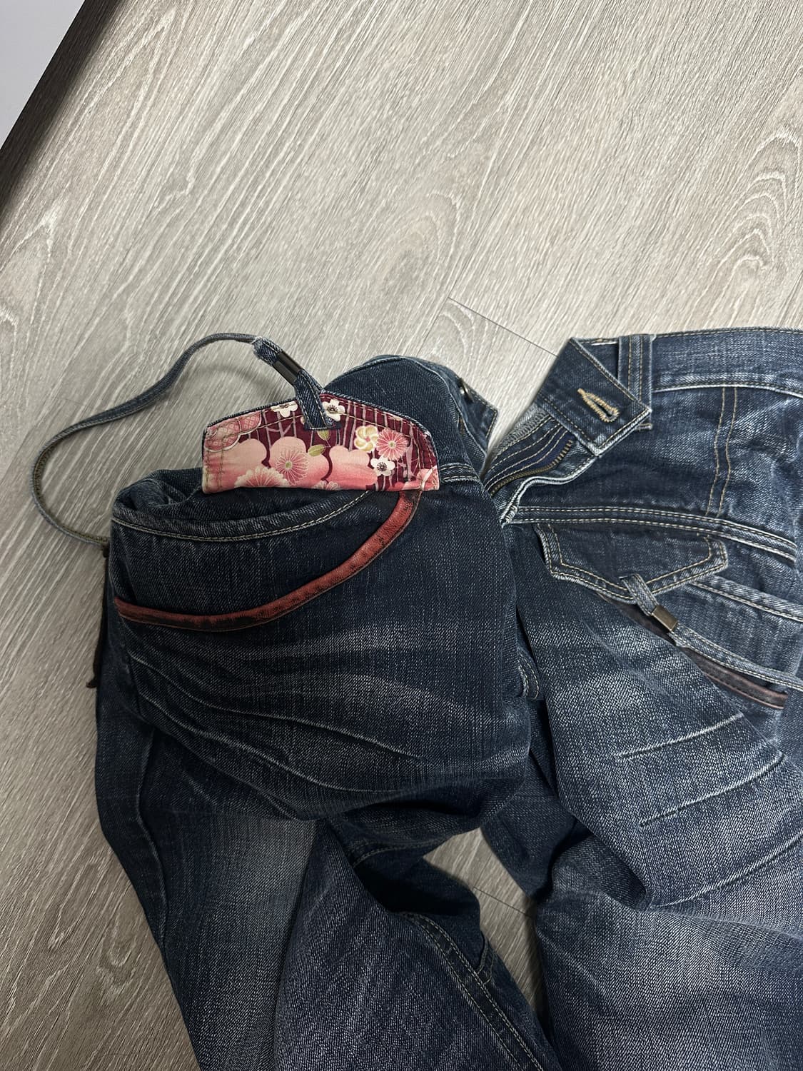 ppfm 니트 디테일 데님 팬츠 상품이미지3