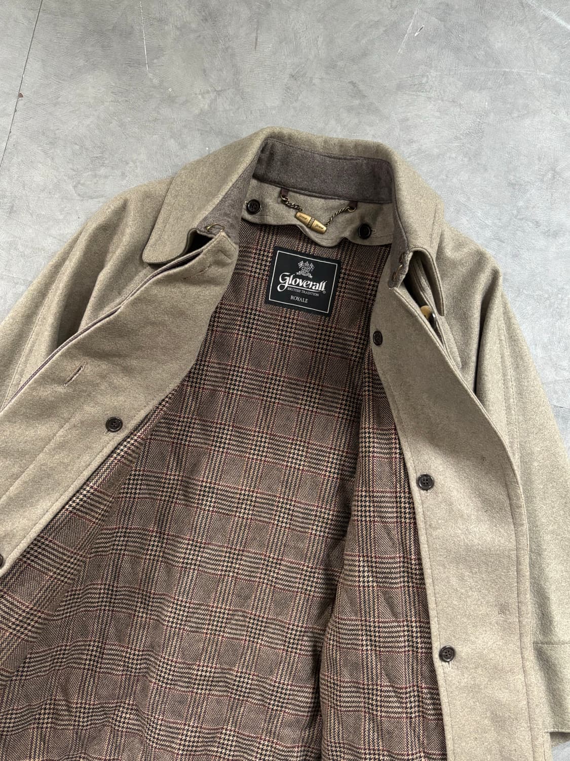 Gloverall 글로버올 그레이 하프 케이프 코트 상품이미지8