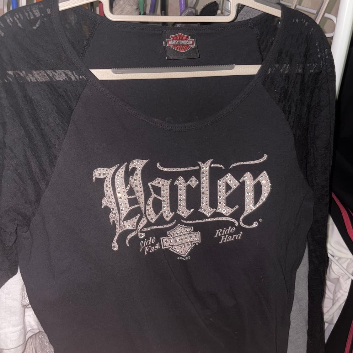 할리데이비슨 티셔츠 큐빅 롱슬리브 상품이미지1