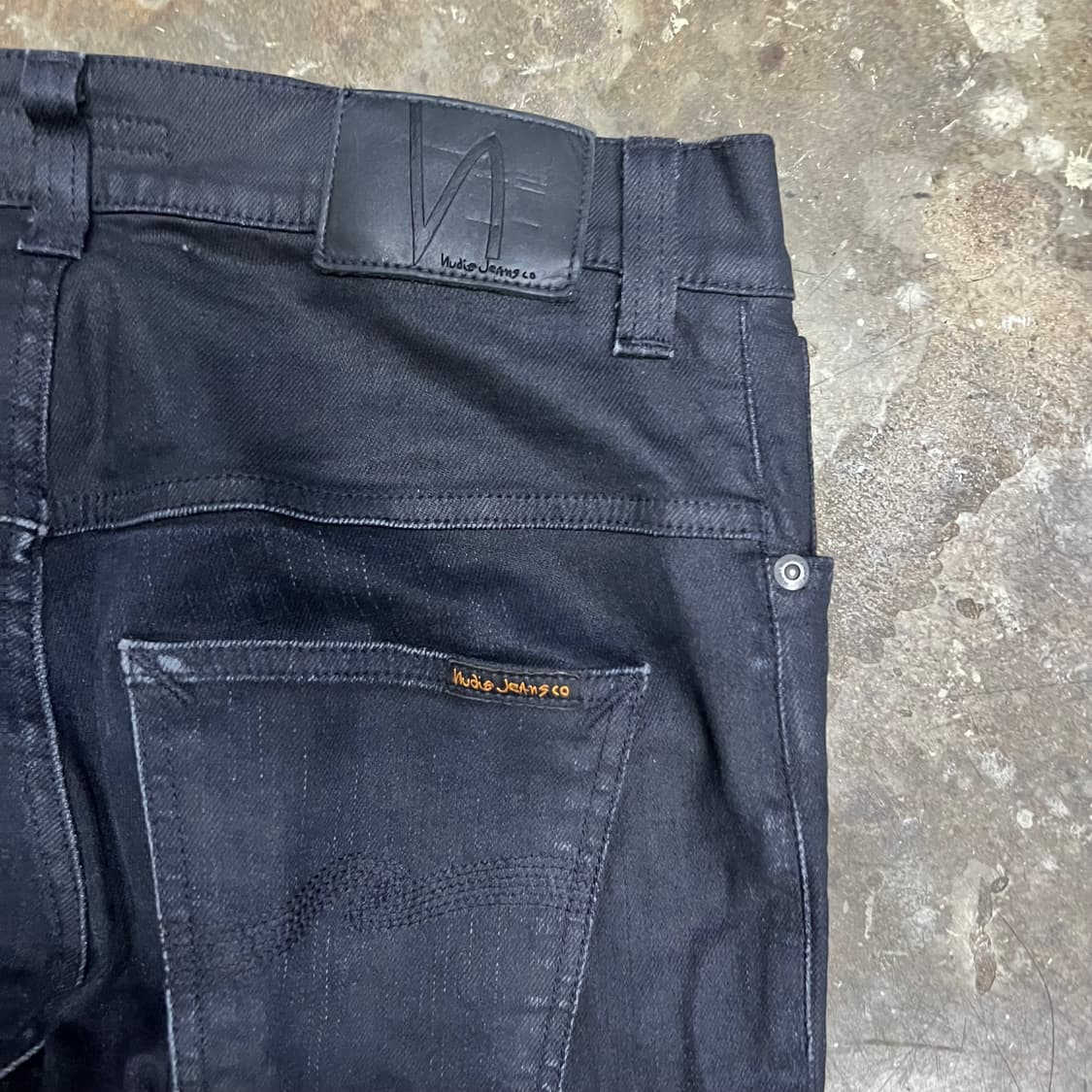 29) 누디진 씬핀 블랙 코팅진 데님팬츠 청바지 상품이미지4