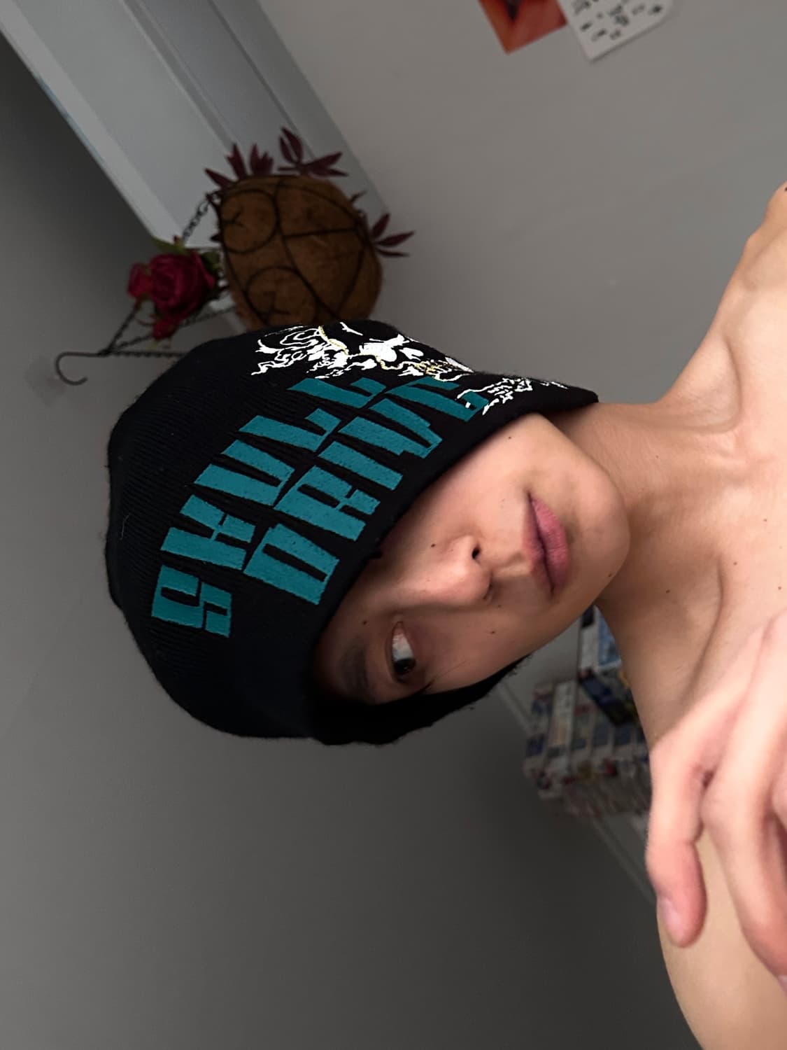 Skull Drive 프린팅 딥 비니 상품이미지3