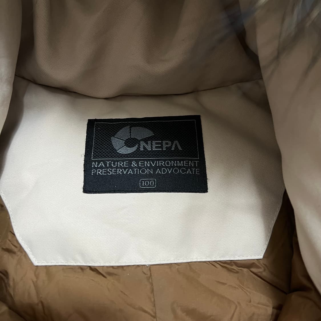 네파 여성 덕다운 더블 버튼 퍼후드 롱패딩 점퍼 [아이보리] L/100 상품이미지6