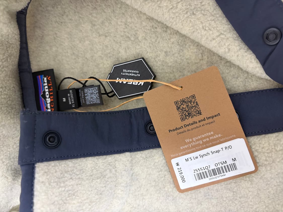 파타고니아 신칠라 라이트웨이트 오트밀 m 새상품 상품이미지2